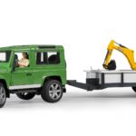 Bruder 02593 Land Rover Defender Station Wagon with Trailer, JCB Micro Excavator, Figure 26.10.10